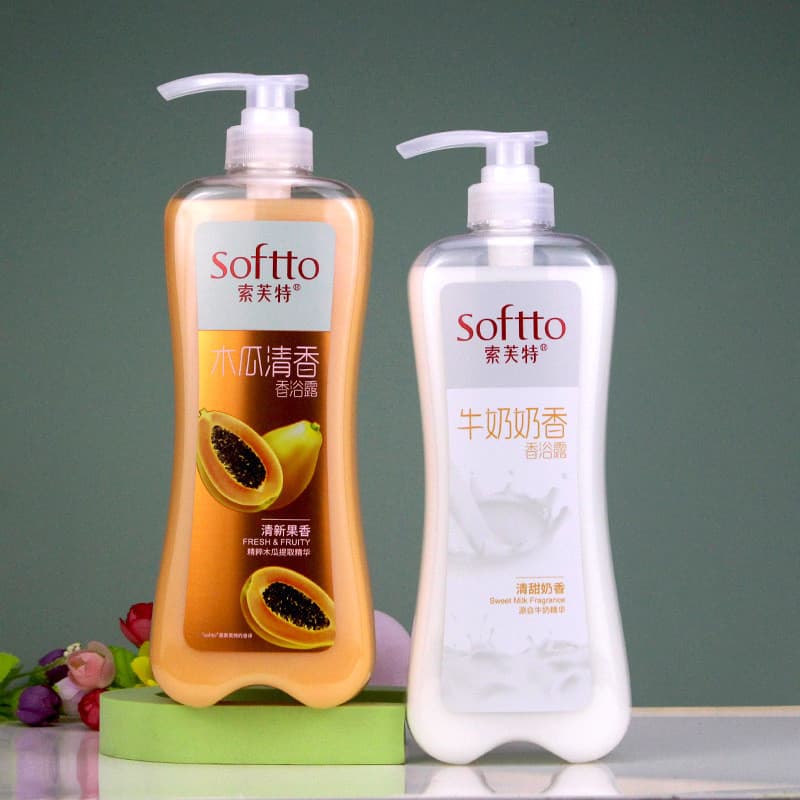 SOFTTO SOFTTO Gel de banho Mamão Rosa Fragrância Loção de banho Doméstico Homens Mulheres Hidratante de corpo inteiro Hi