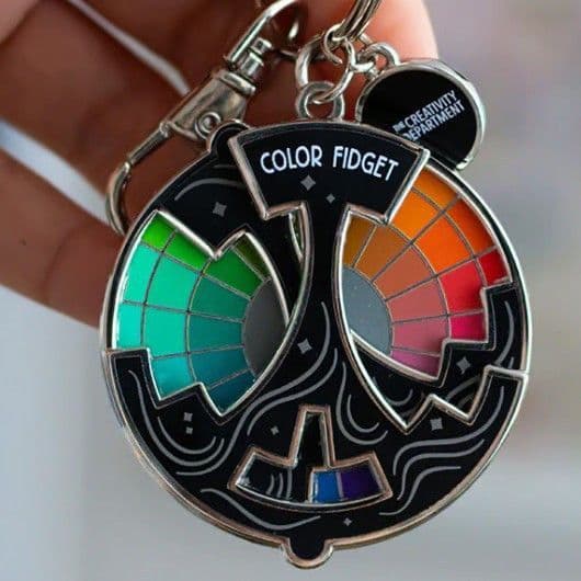 Cor Fidget Esmalte Pin Cor Fidget Esmalte Pin Cor Fidget Rotator Chaveiro Pingente