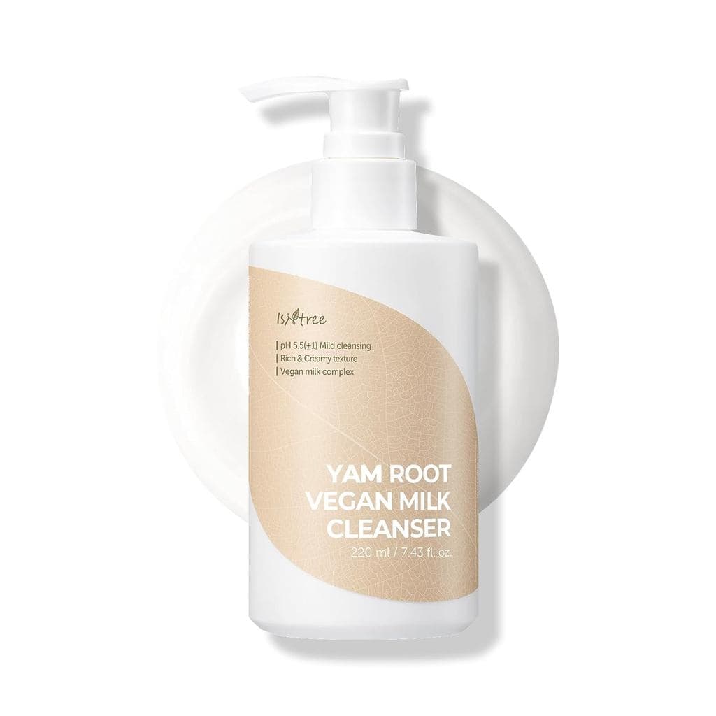 IsNtree Limpador Facial Vegano de Leite com Raiz de Inhame |   Limpador Facial Coreano com Raiz de Inhame |   Limpador H