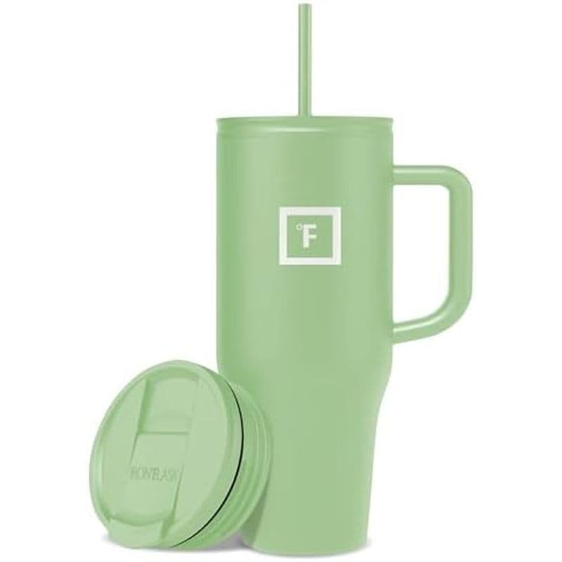 Ferro ° Caneca De Viagem Isolada Co-Piloto FLASK 40 Onças | Com Canudo & amp ; Tampas Articuladas-Suporte Para Copos , À