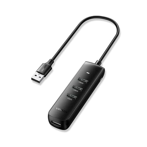 Hub USB UGREEN 4 portas USB 3.0 taxa 5 Gbps preto CM416