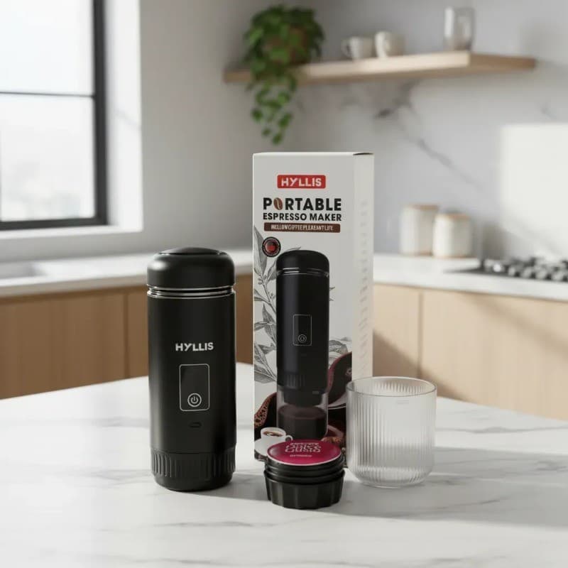 Máquina de café expresso elétrica portátil 3 em 1, cápsula de suporte ou café moído