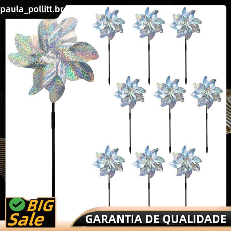 Moinho De Vento Reflexivo , Cata-Ventos Repelentes De Pássaros Ao Ar Livre , Pontos De Prata Para Quintal , Varanda , Ja