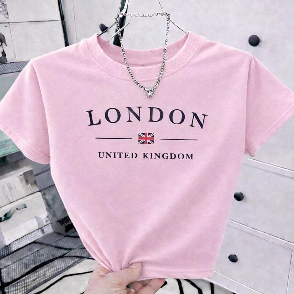Cropped T-shirt Casual Estampada Gola Redonda Top Curto Moderno Manga Curta 100% Algodão