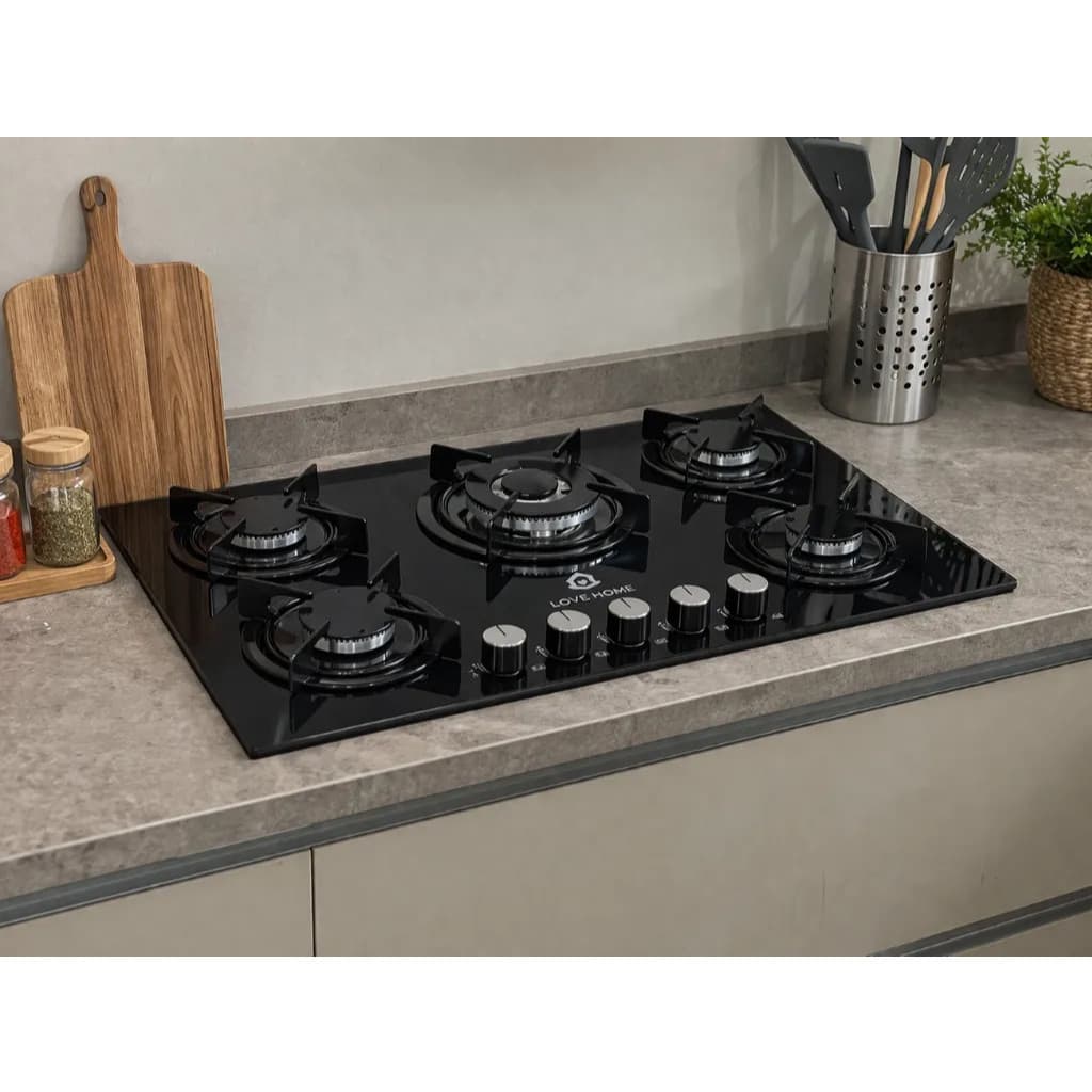 Cooktop Itatiaia 5 Bocas a Gás com Trempes de Ferro Fundido | Design Moderno