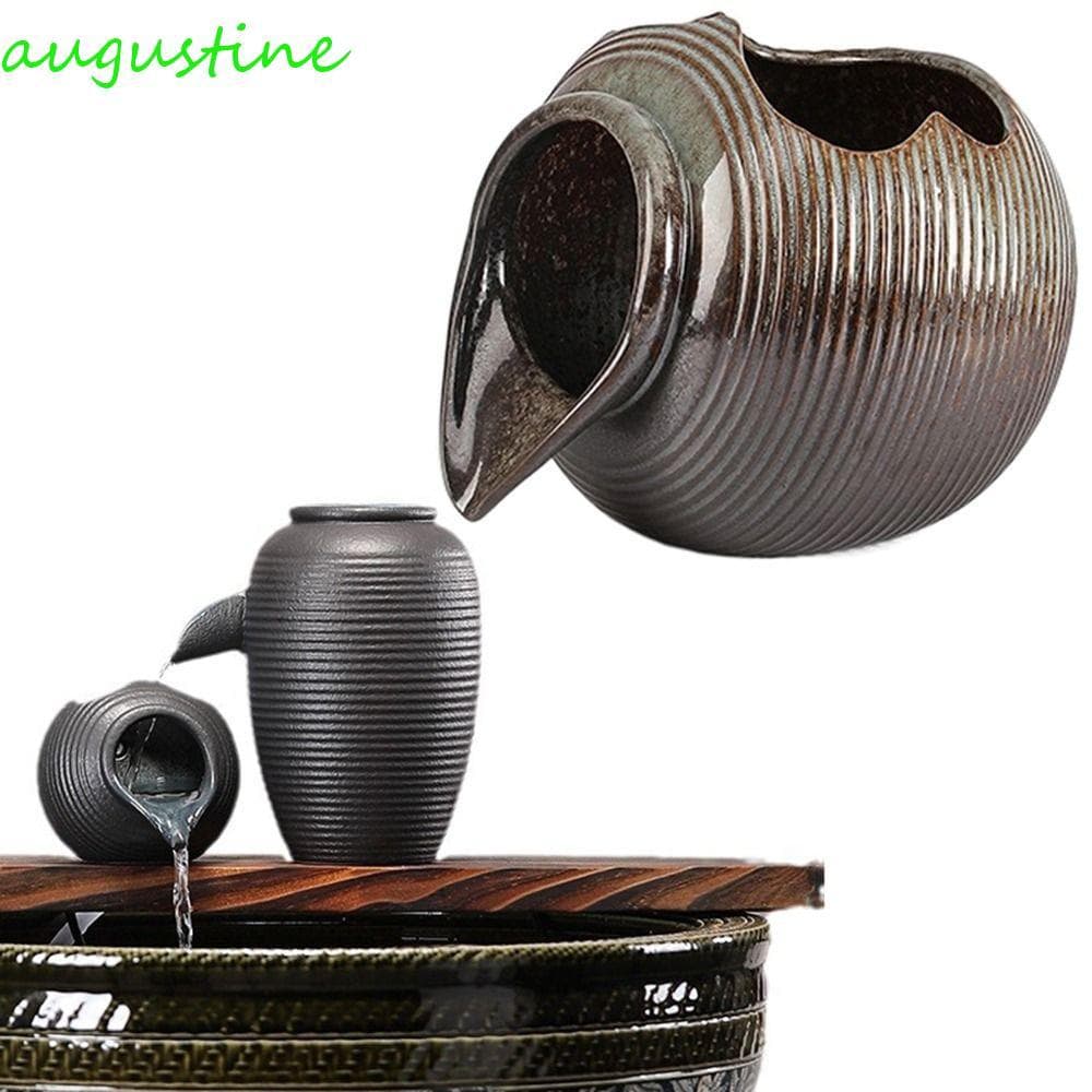 Frasco De Cachoeira Circulante AUGUSTINE , Pote De Argila De Água De Abertura Superior Decorativa , Multifuncional
