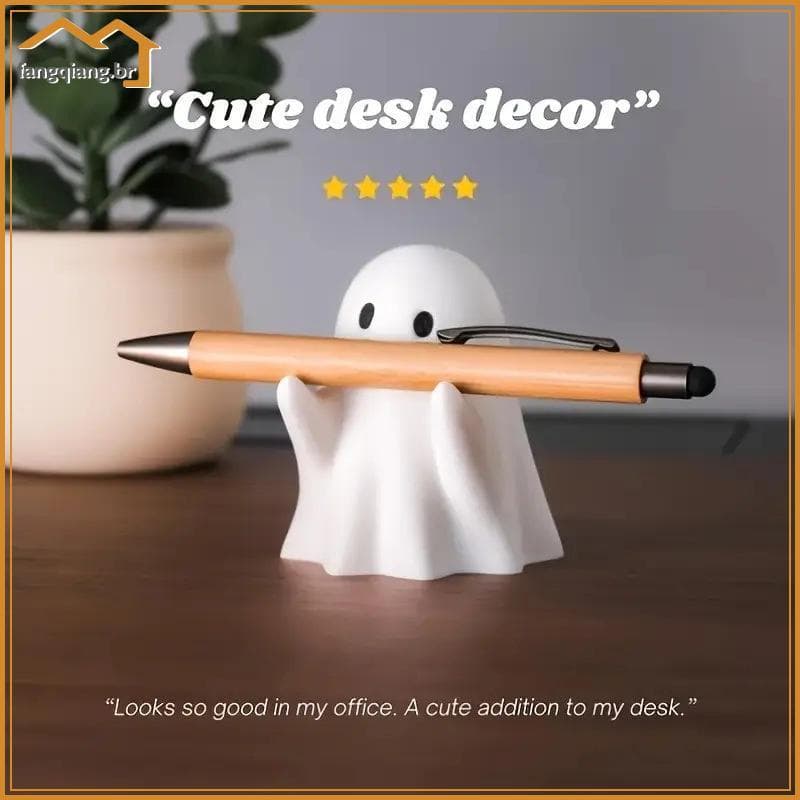 Fang Engraçado Fantasma Caneta Titular Assustador Estatueta Design Lápis Para Mesa Organizador Acessório Presentes Famíl