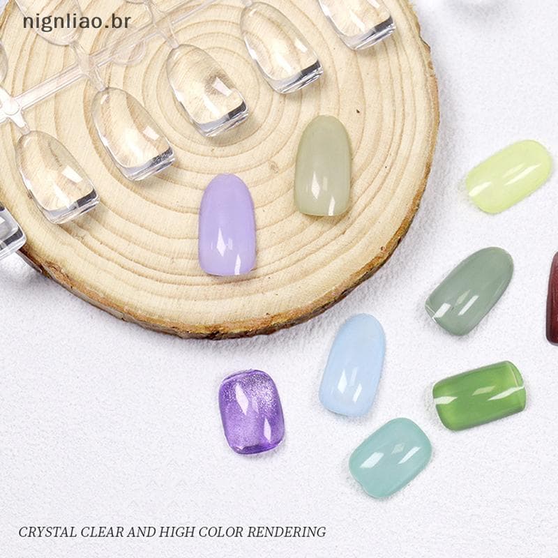 nignliao Claro Sólido Oval Triângulo Forma Quadrada Ferramentas De Unhas Mesa Exibição De Cartão Colorido DIY Manicure D