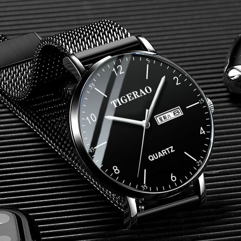 Relógio de movimento automático calendário masculino à prova d'água luminoso relógio não mecânico mostrador grande