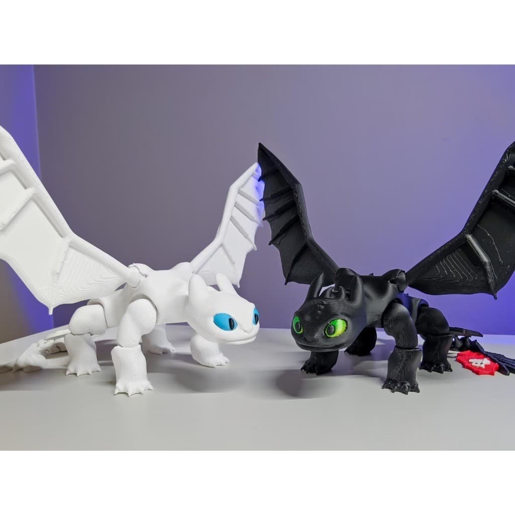 Dragão Articulado 3D Banguela 20 Cm–Estilo Fúria da Noite Impresso em 3D|Articulado |Colecionável