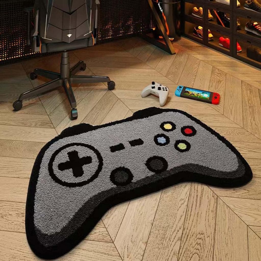 Tapetes de Jogos para Quarto de Meninos, Tapetes de Chão com Tema de Console de Jogos, Tapetes em Forma de Controles de