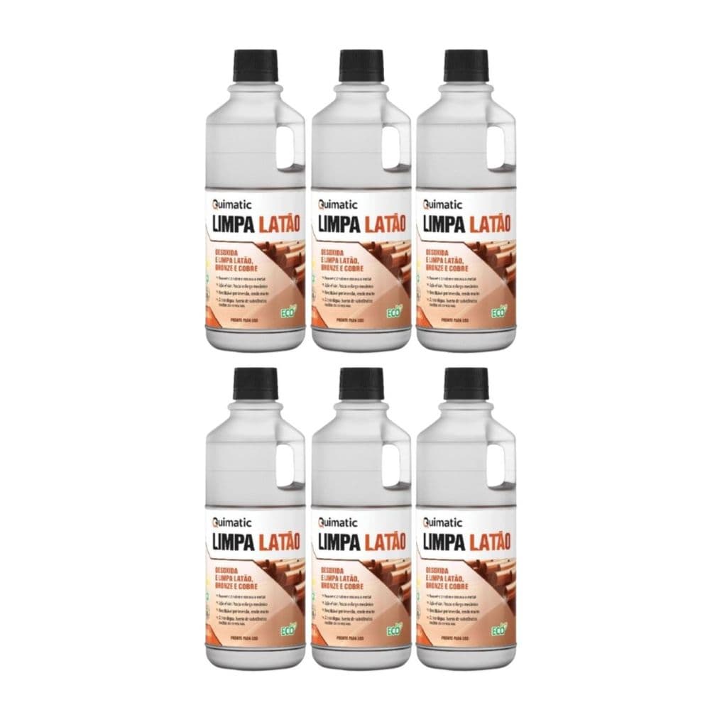6 Limpa Latão Quimatic CF1 Tapmatic 500ml Removedor Oxidação Cobre Metais Não Ferrosos