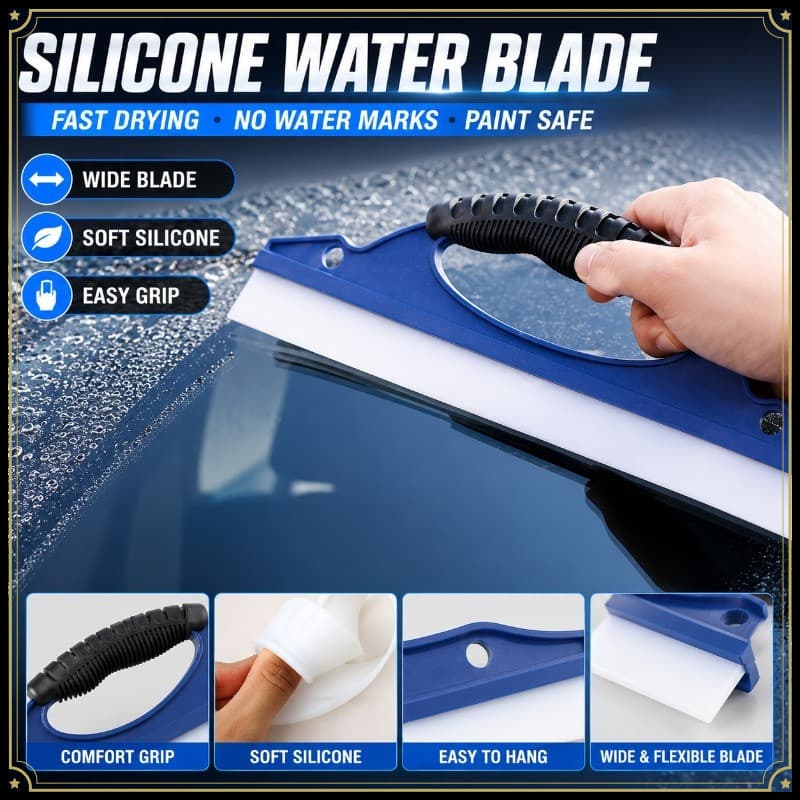 Lâmina De Água De Silicone Para Carro , Rodo De Vidro-Brisa , Borracha Macia Larga , Ferramenta De Limpeza Lavagem De