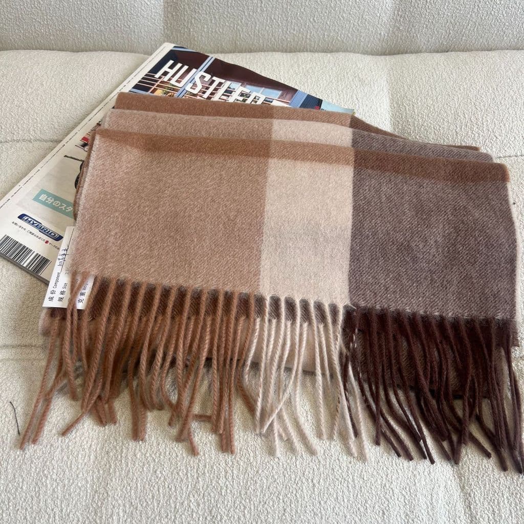 Personalizado Jacquard clássico estilo britânico puro xadrez cachecol masculino inverno versão coreana All-Match