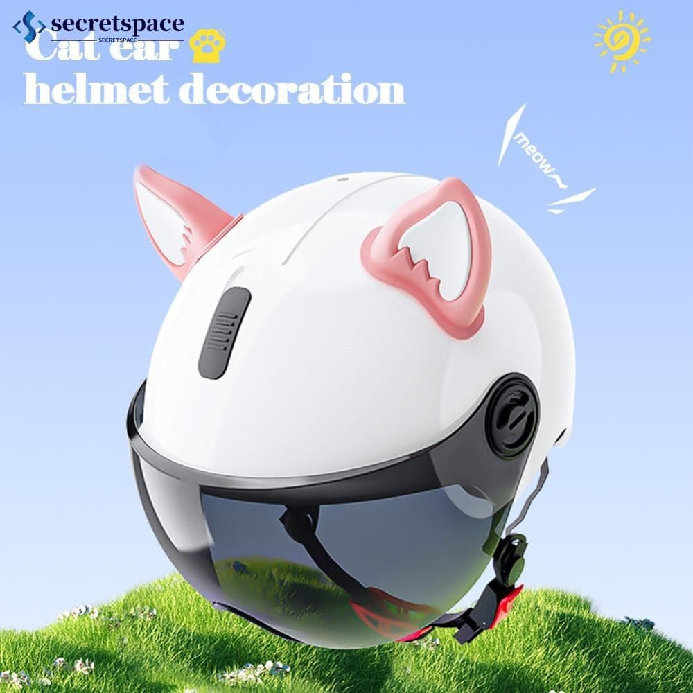 2 Peças de Orelhas de Gato para Capacete de Motocicleta, Acessórios para Motocross e Carro Elétrico, Decoração no Estilo