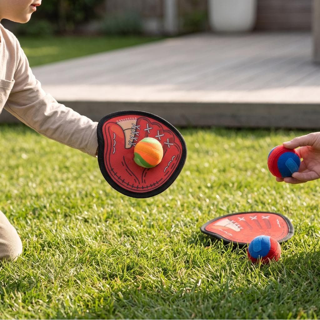 keaostore Jogar E Pegar Bola Jogo Mão Olho Coordenação Alças Ajustáveis Brinquedo De Beisebol Da Criança Para Diversão E