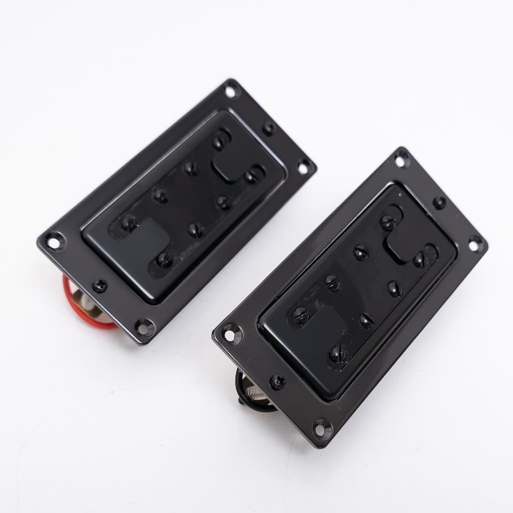 Conjunto De Captador Humbucker Selado De 4 Cordas , 2 Peças , Captadores De Ponte De Pescoço De Bobina Dupla Preta
