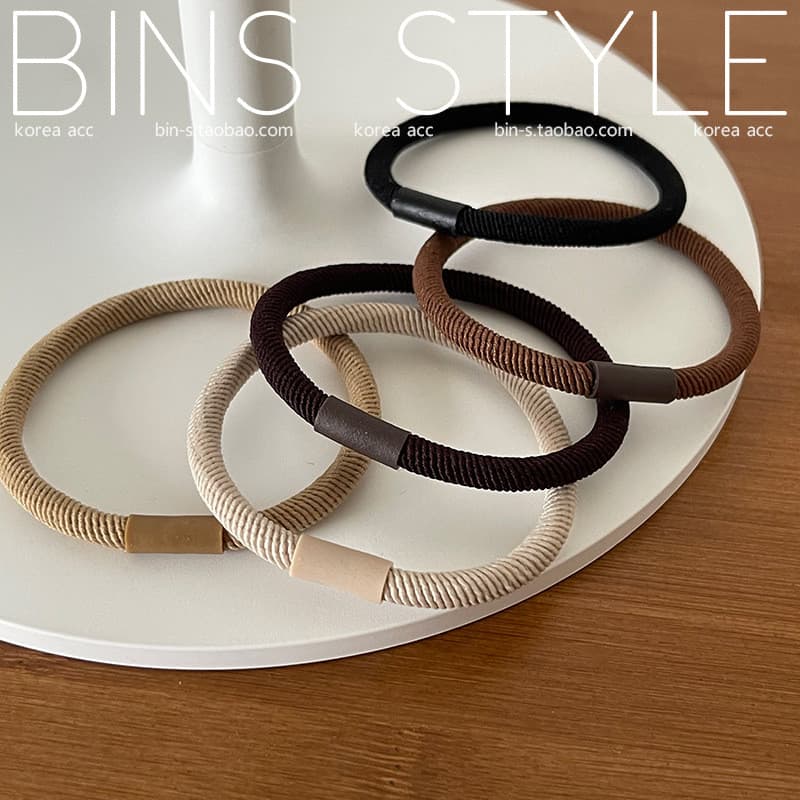 Acessório De Cabelo Básico E Prático Versátil Coreano : Tons Marrons , Terra , Laços Em Sarja , Faixas base , Enfeites