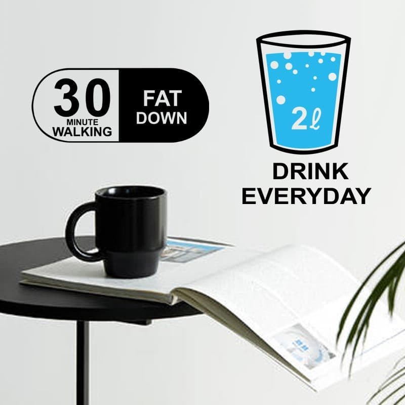 Adesivos de cozinha adesivos de parede Fitness esportes lembrete adesivos beber mais água todos os dias decoração criati