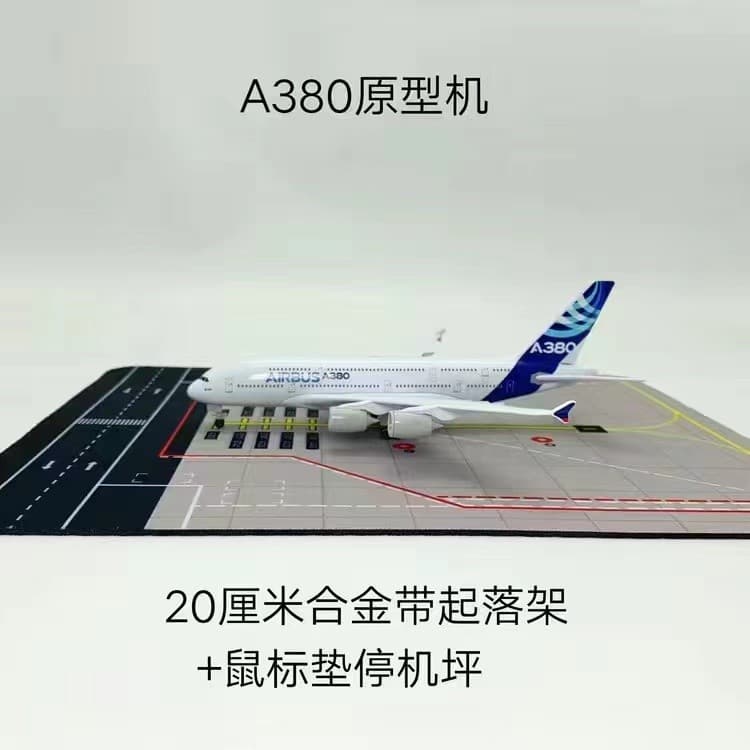 Máquina protótipo Airbus A380 de 18cm com roda de Rack de pouso, Material de liga, modelo de avião, ornamentos, coleção
