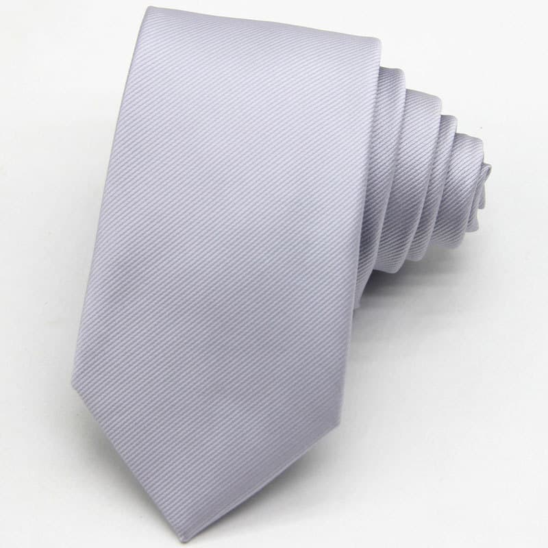Gravata branca prateada 7cm prata cinza masculina versão britânica coreana estreita Nano à prova d'água gravata de traba