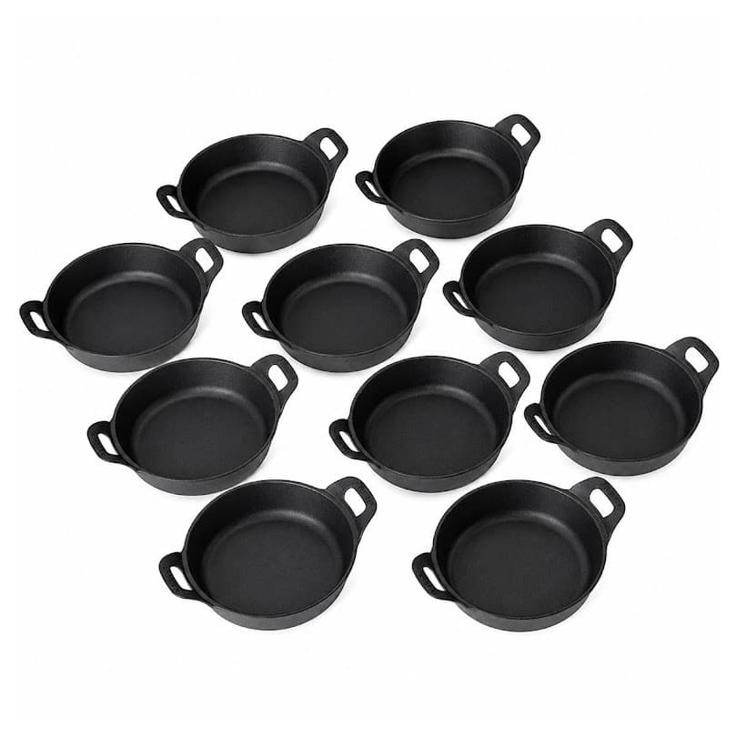 Kit Travessas Estilo Alça Ferro Fundido Panela Mineira 10und