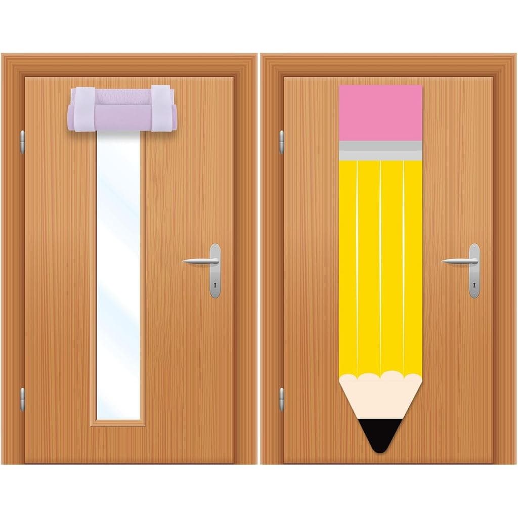 Justforjoyful 2 Peças de Cortinas em Forma de Lápis para Portas e Janelas de Sala de Aula, Cortinas Blackout para Janela