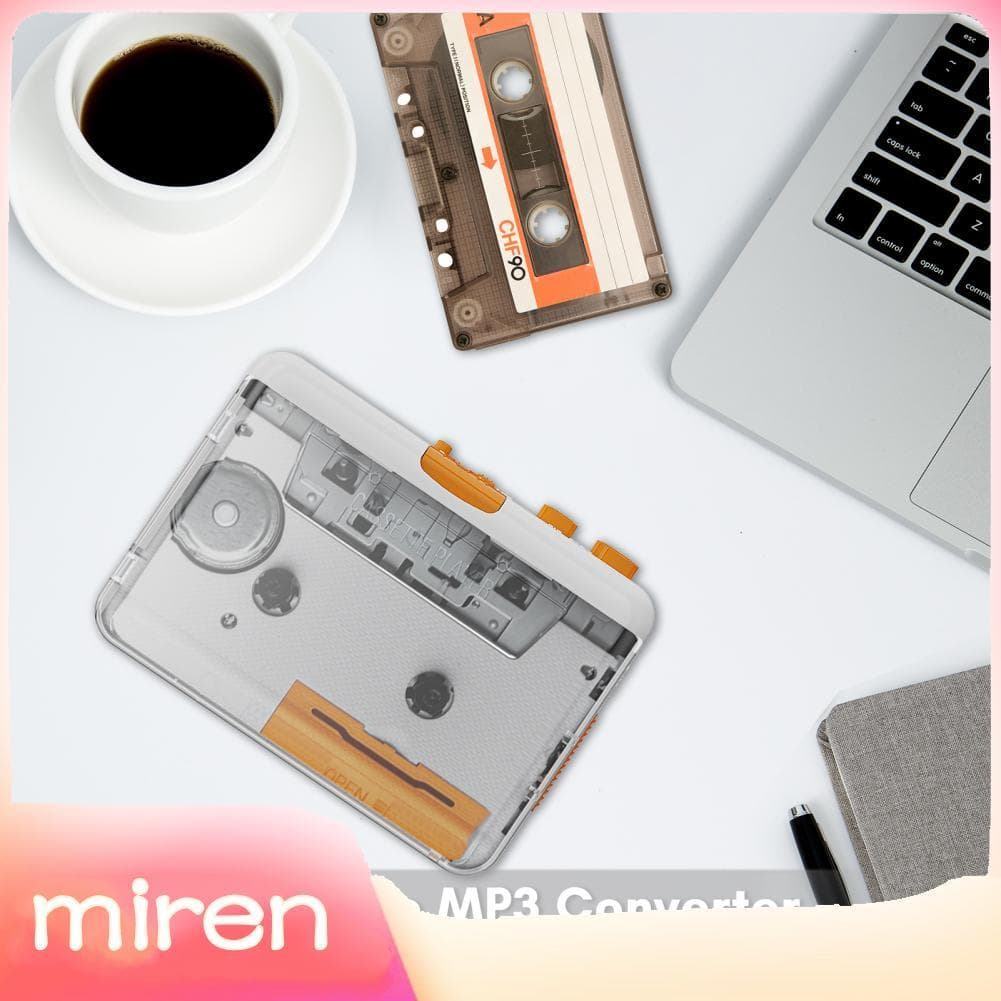 Miren.br Miren.br Reprodutor de fita cassete para conversor de MP3 portátil com entrada para fone de ouvido de 3,5 mm e