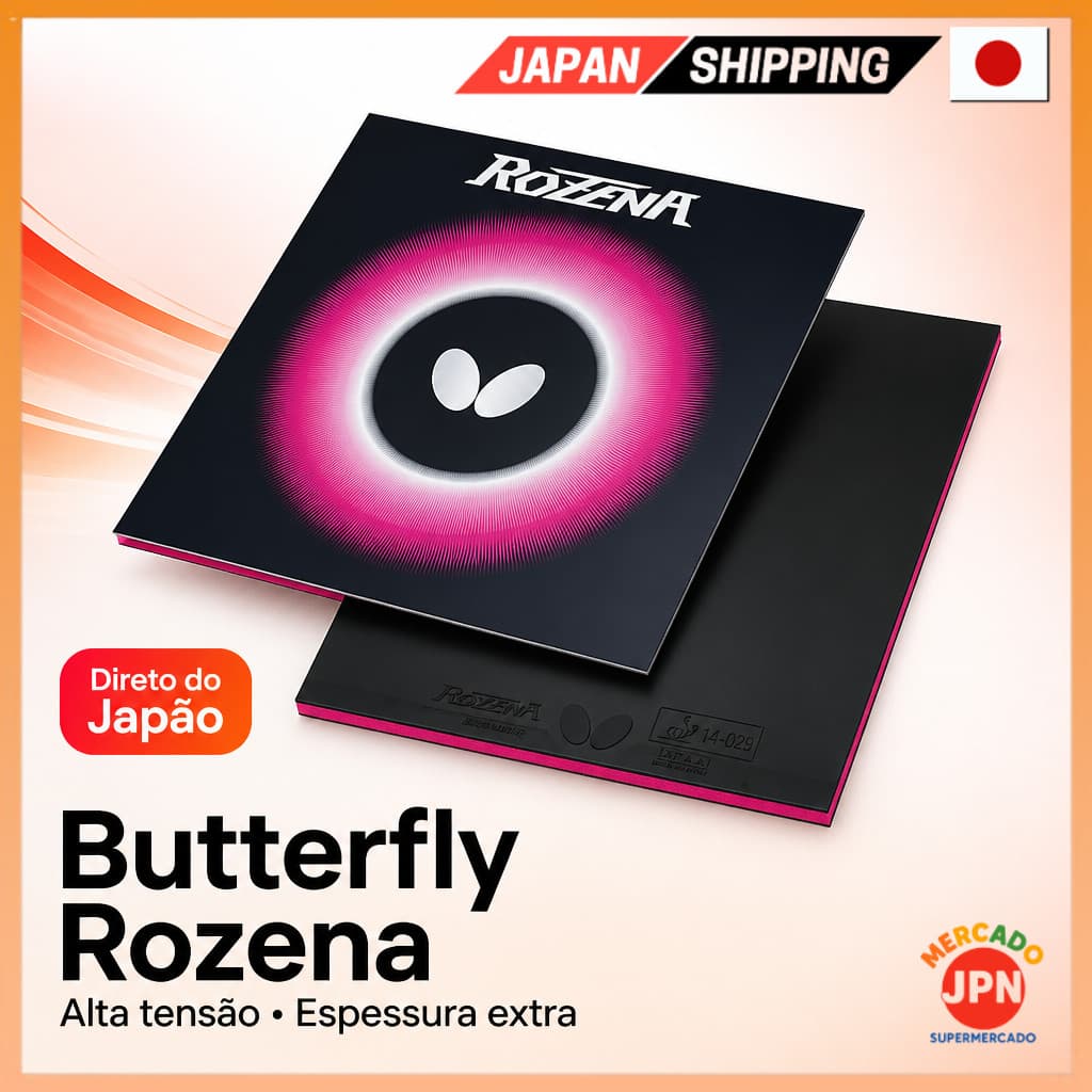 Butterfly Tenis de Mesa Borracha Rose na 06020 Preto Extra Espesso Direct from JAPAN