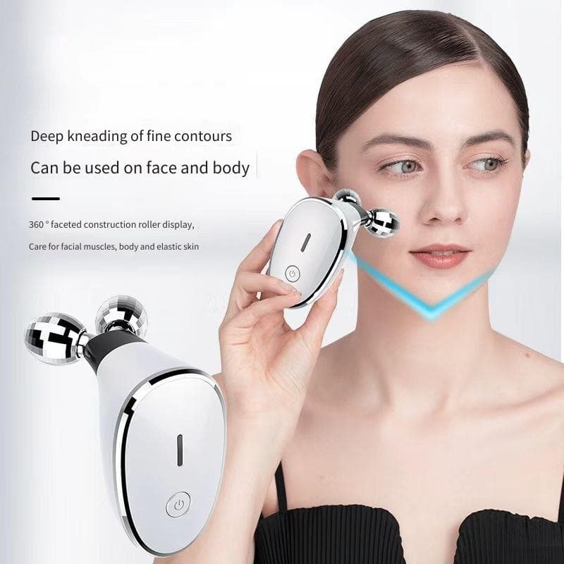 Novo estilo instrumento de beleza de levantamento Facial EMS Micro-corrente pescoço massageador rolando instrumento de b