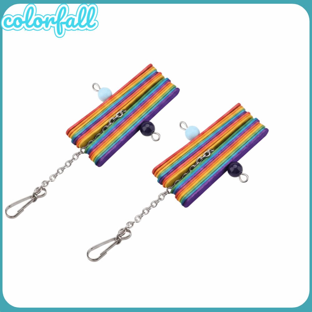 COLORFALLC 2 Peças De Bastão De Mastigar Para Papagaio , Brinquedo Multicolorido Pássaros Moer Dentes