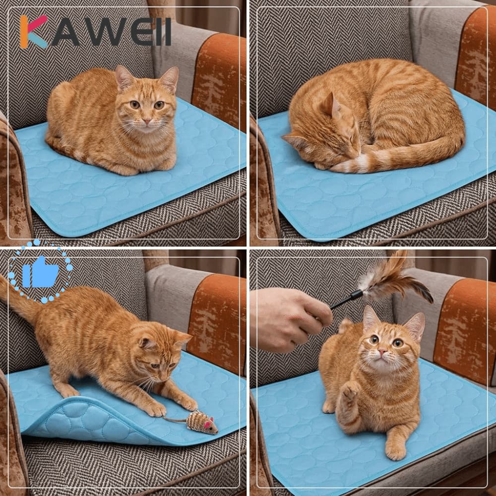Tapete Para Cães De Seda Gelada KAWEII , De Resfriamento Animais De Estimação Antiderrapante De Malha Respirável , Vário