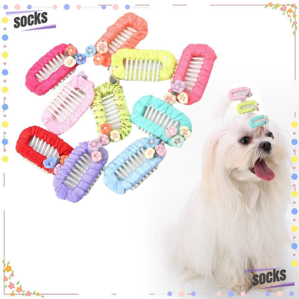 Meias 10 Peças Grampo De Cabelo Para Animais De Estimação , Acessório De Cachorro Em Forma De Desenho Animado Leve , Opç