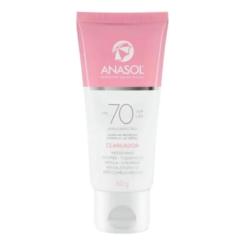 Protetor Solar Facial Clareador Antissinais Fps 70 Anasol