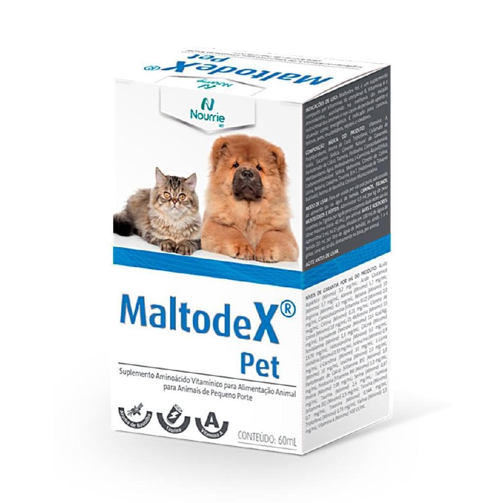 Suplemento Alivira Maltodex Pet Oral para Cães, Gatos, Aves e Roedores 60ml