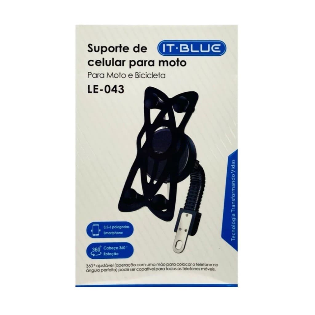 Suporte Moto E Bicicleta Universal Para Celular It-Blue