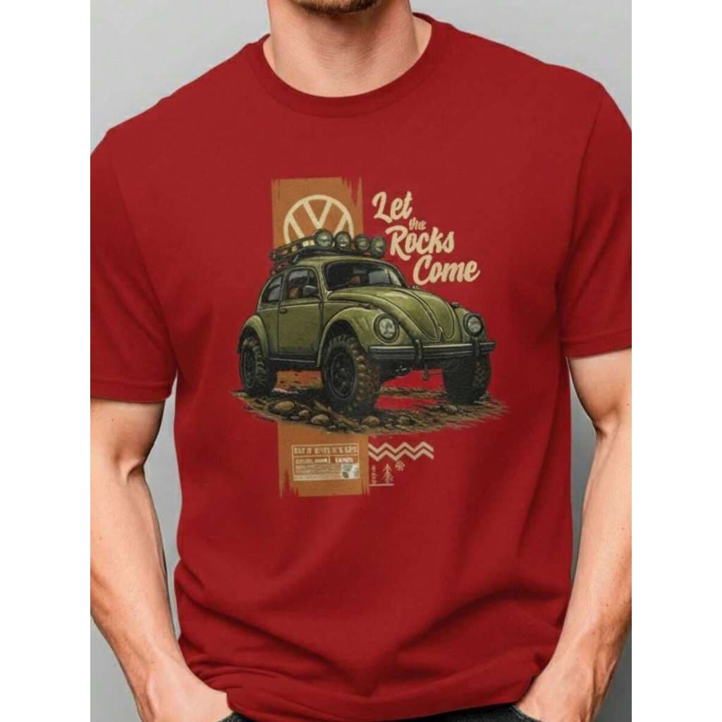 Camiseta Unissex  Estilo Streetwar Estampada Fusca Retro Trilha Street style Camisa  Estilosa Masculina e Feminina -