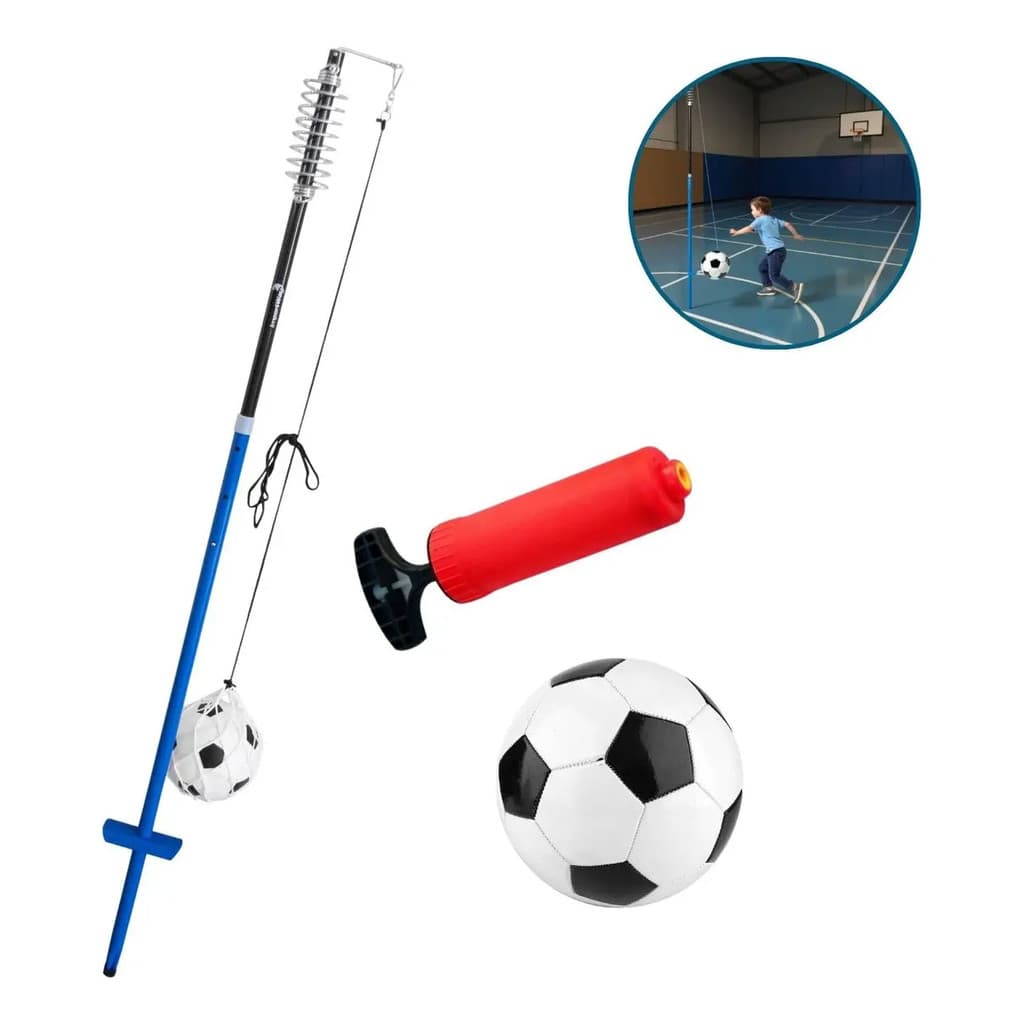Espiribol De Futebol Infantil Poste Importway IWJ006 Kit Com Bola E Bomba De Ar