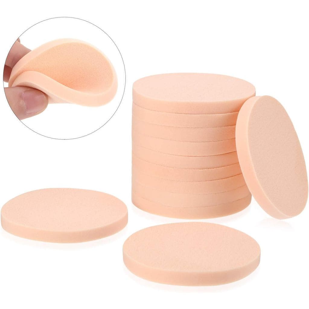 Conjunto de 12 esponjas para pintura facial, esponjas de maquiagem, tamanho único, para adultos, cor sólida, esponjas de