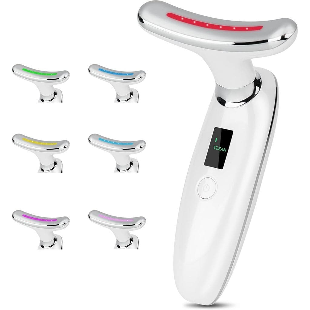 VRAIKO Deep Purple 7-em-1 Massageador Facial e de Pescoço – Dispositivo de Modelagem e Lifting Facial – Massageador de D