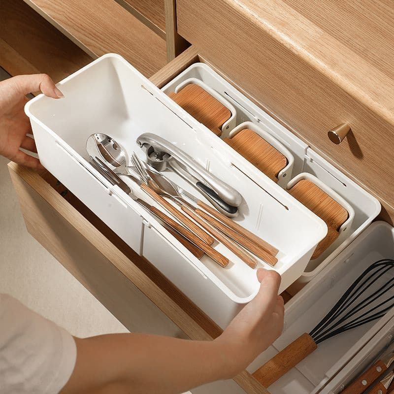 Caixa de armazenamento de gaveta com divisória retrátil guarda-roupa roupa interior meias caixa organizadora multifuncio