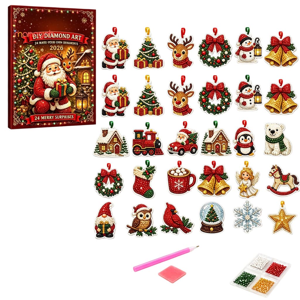 Arte Interativa Do Feriado Para Crianças , Ornamentos Pendurados Da Diamante DIY , Presente Criativo Divertido Natal