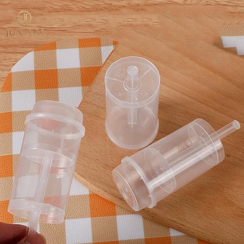JUNYUM 10 Peças Kits De Suporte Para Atirador De Bolo Push Up Plástico Transparente Com Tampas Crianças Festa De Anivers