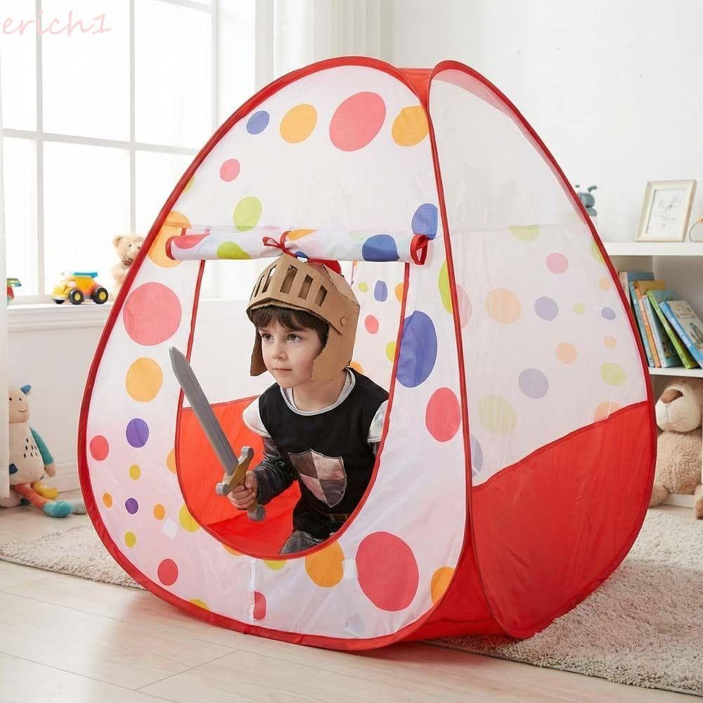 ERICH1 Tenda De Bolinhas Vermelhas , Casas De Princesa Laváveis , Barraca De Brincar Infantil , Barracas De Brinquedo Do