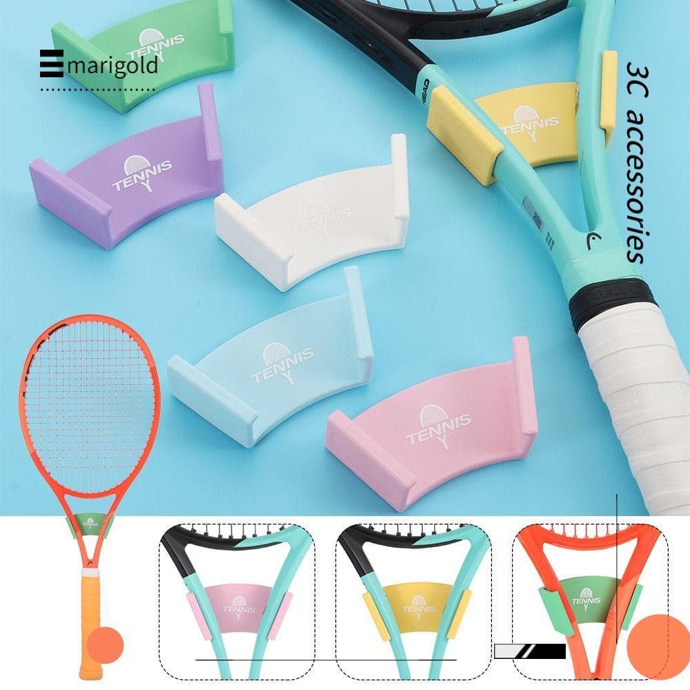 Rack De Parede Para Raquete De Tênis MARIGOLD , Suporte Raquetes De Badminton Montado Na Sem Perfurações , Autoadesivo