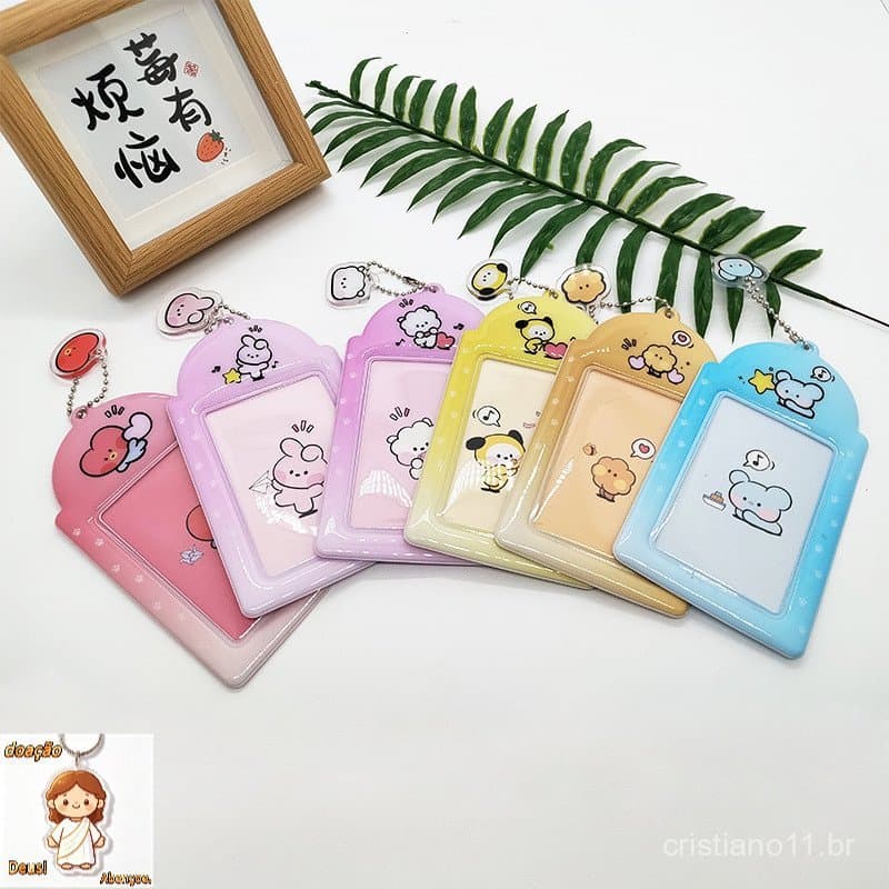 Porta-Cartões de Fotos de Personagens de Desenhos Animados Fofos do Kpop Idol Bangtan Boys TATA CHIMMY COOKY KOYA SHOOKY