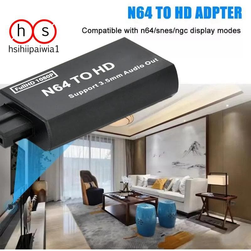 1080P N64 Para-Conversor Compatível Adaptador De Jogo Plug and Play Cabo HD 64/Acessórios SNES . hsihiipaiwia1vn