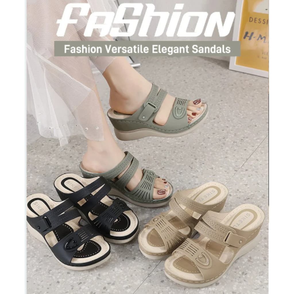 【Estilo Moderno】Novidade: Sandálias Anabela Femininas de Verão para Atividades ao Ar Livre Sandálias/Femininas/Praia