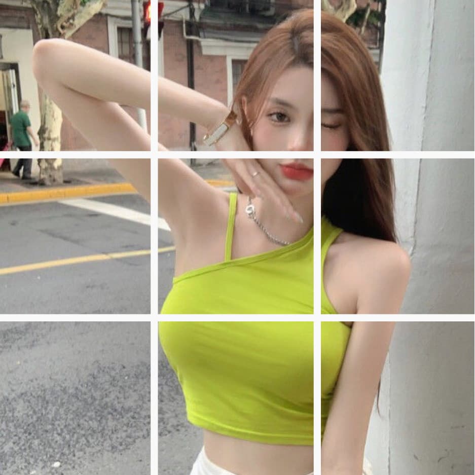 Colete curto Design de verão Irregular Halter pescoço curto umbigo fino-ajuste pequena camisola topo feminino verde cruz