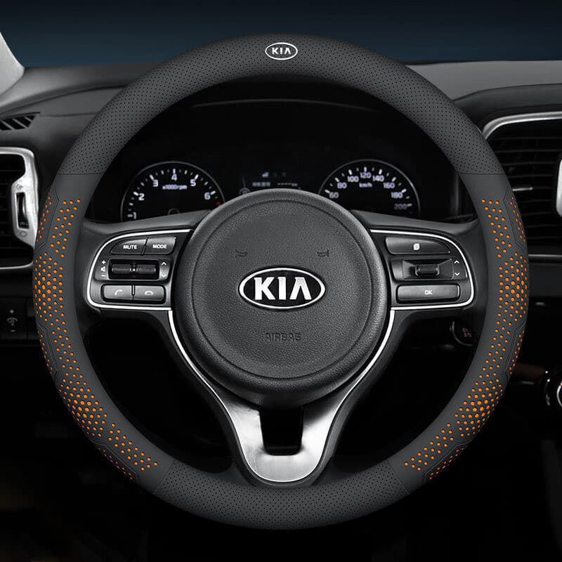 Capa Ultrafina para Volante de Carro, em Couro, Antiderrapante e Absorvente de Suor para KIA Sorento, Carnival, Stonic,